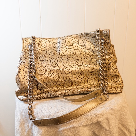 Kate Spade gold leather chainlink handbag, unique. - Picture 5 of 5